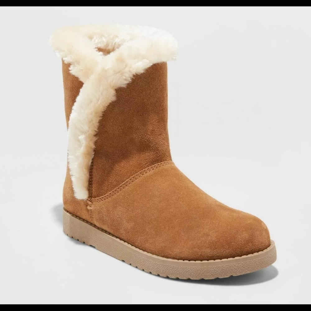 Women danish suede mid boots